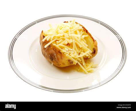 Jacket Potato with Cheese Stock Photo - Alamy