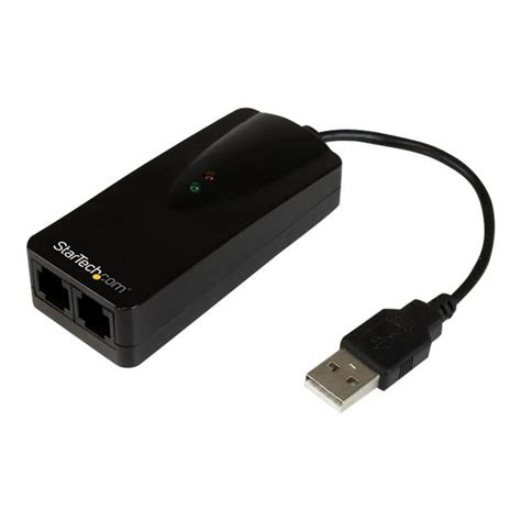 StarTech.com 2-Port External USB Modem - 56K Hardware Based Fax Modem ...