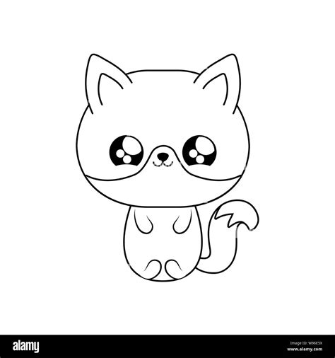 cute fox baby animal kawaii style vector illustration design Stock ...