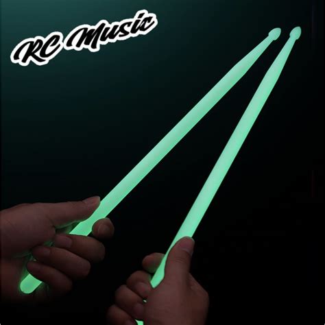 RC Music One Pair 5A Drum Stick Nylon Glow in The Dark Stage ...