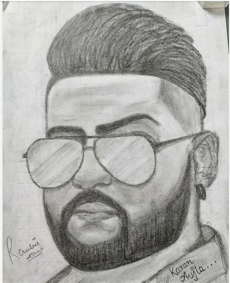 Karan Aujla♥️🤍 in 2020 | Sketches, Male sketch, Historical figures