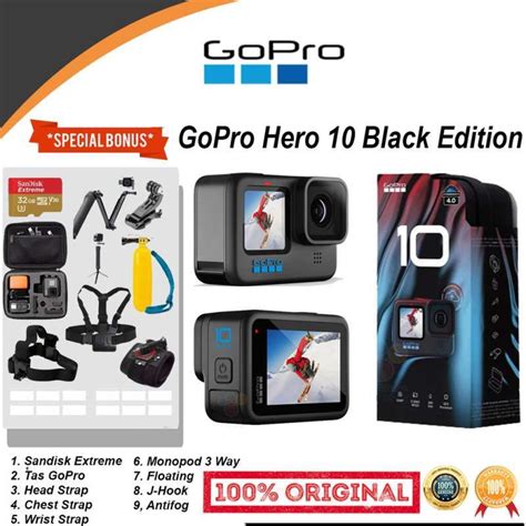 Jual GoPro Hero 10 Black Edition 23.6MP HyperSmooth 5.3K 60fps Go Pro X ...