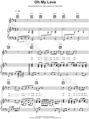 John Lennon "Oh My Love" Sheet Music - Download & Print