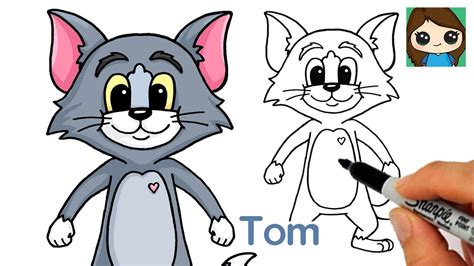 How to Draw Tom Cat | Tom and Jerry