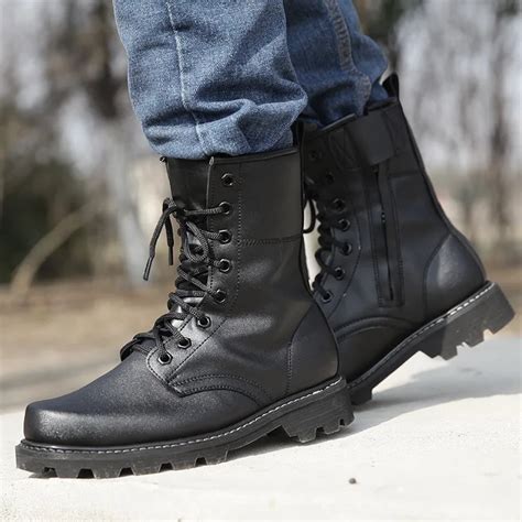 Men-Military-Tactical-Boots-Autumn-Leather-Black-Special-Force-Botas ...