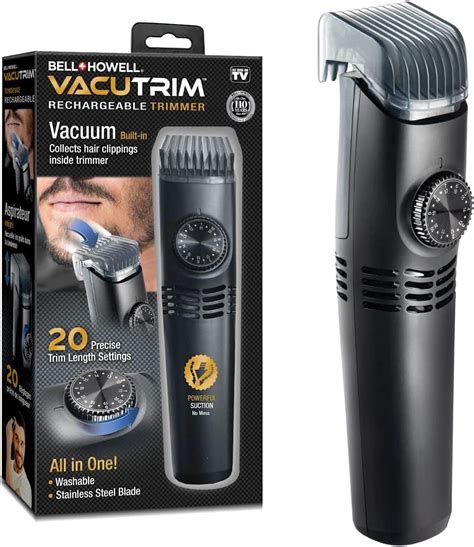 VacuTrim Vacuum Hair Trimmer Rechargeable Shave Cordless Hair Clipper ...