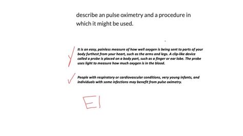 SOLVED: describe an pulse oximetry and a procedure in which it might be ...