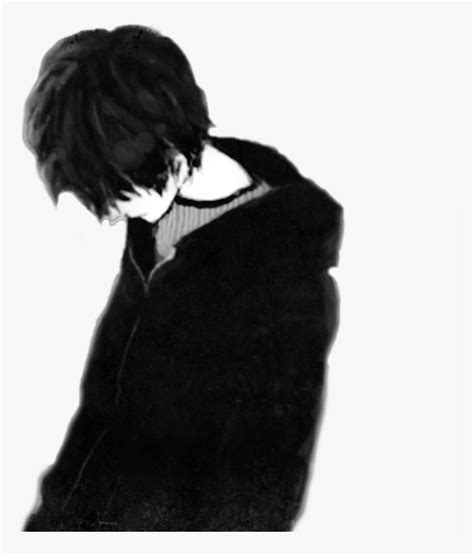 Sad Boy Black Only Me Anime Boy Depressed Sad Anime Boy Hd Png | The ...