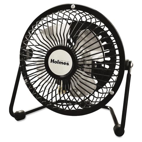 Holmes 4-in 1-Speed Indoor Black Desk Fan in the Portable Fans ...