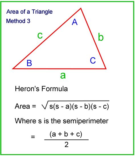 Formula For The Area Of A Scalene Triangle