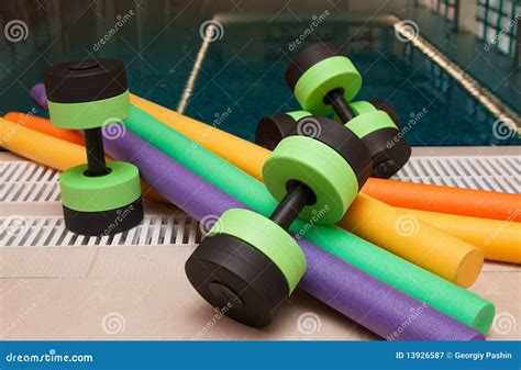 Aqua Aerobics Equipment stock image. Image of hand, color - 13926587