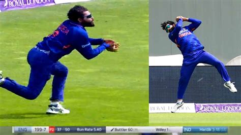 Watch Ravindra Jadeja Unbelievable Catch Vs England In 3rd Odi Match ...