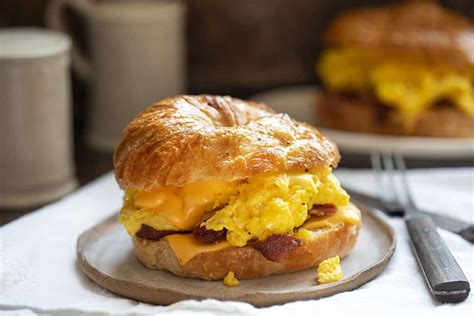 Bacon, Egg, and Cheese Croissant - I Am Homesteader