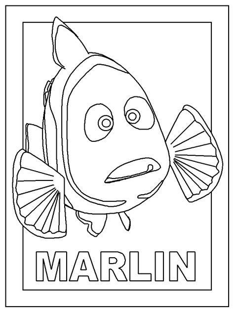 marlin from finding nemo drawing - Clip Art Library