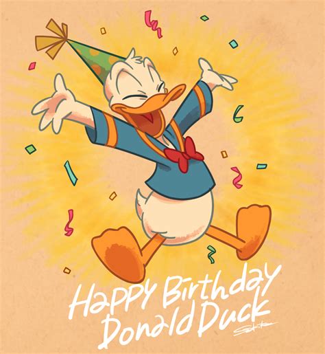 Donald Duck Clipart Birthday Pencil And In Color Donald Duck Clipart ...