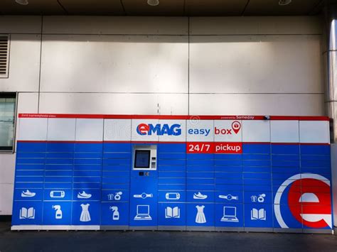 EMAG Easybox Point at Kaufland, Romania Editorial Stock Image - Image ...