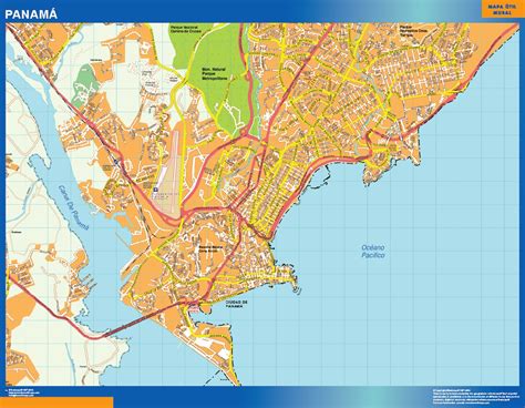 Mapa de Ciudad de Panama | Mapas para México, USA y Canada de pared murales