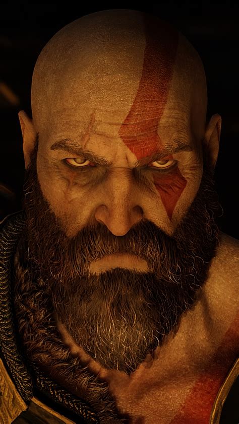 2160x3840 Kratos Angry Eyes God Of War 4 Sony Xperia X,XZ,Z5 Premium ...