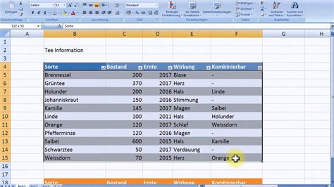 Excel Tabelle erstellen - YouTube