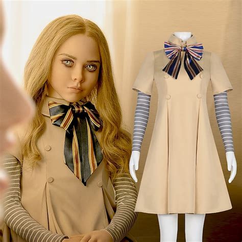 M3GAN 2023 Horror Movie Doll Megan Cosplay Costume Women's Girls' Movie ...