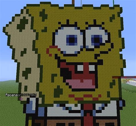 Spongebob pixel art Minecraft Project