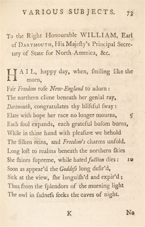 Phillis Wheatley’s poem on tyranny and slavery, 1772 | Gilder Lehrman ...