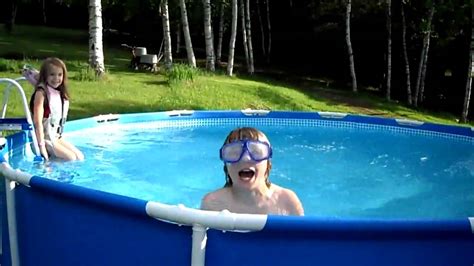 Kids Swimming in New Pool - YouTube