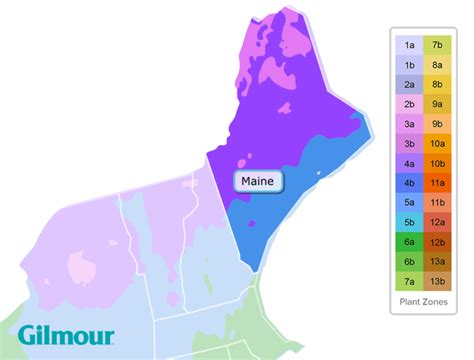 Maine Planting Zones - Growing Zone Map | Gilmour