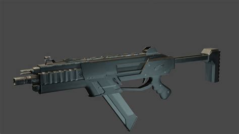 3D model Sci-Fi Machine Gun | CGTrader