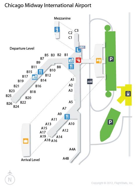 FlightStats | Airport map, Chicago midway international airport, Airport