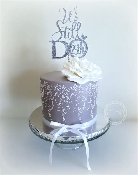 Silver Jubilee Anniversary Cake For Parents 25th Anniversary Delivery ...