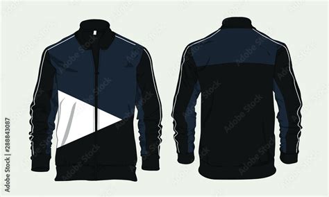 Varsity sports jacket template design vector mockup Stock Vector ...