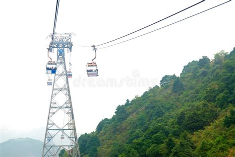 Cableway in the Mountains, Autumn Nature Stock Photo - Image of walk ...