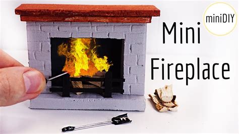 DIY Miniature Fireplace tutorial | DollHouse | miniDIY - YouTube