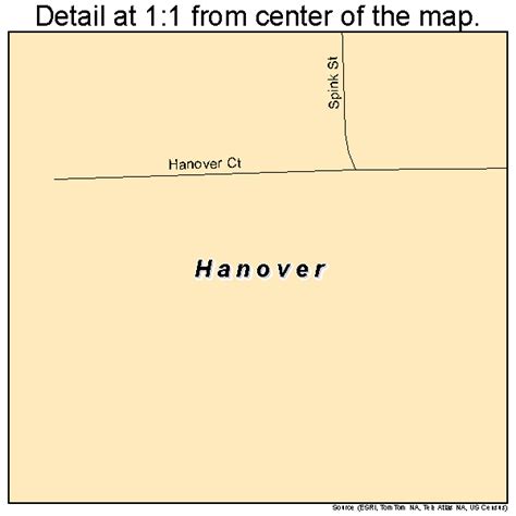 Hanover Michigan Street Map 2636380