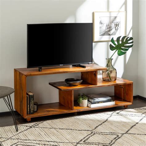 Rustic Modern Solid Wood TV Stand | Best Target Living Room Furniture ...