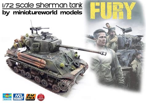 1/72 scale Sherman tank "Fury" model - iModeler