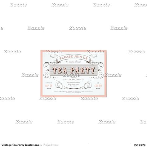 Vintage Tea Party Invitations 5" X 7" Invitation Card | Zazzle