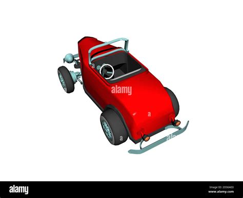 red classic car as a convertible Stock Photo - Alamy