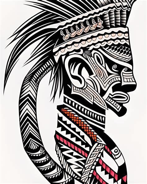 Igorot Tribal Warrior Traditional American Tattoo Style · Creative Fabrica