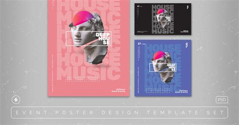 Deep House – Event Poster Template Set, Graphic Templates - Envato Elements