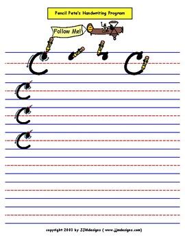 Pencil Pete's Cursive Writing Worksheets by Pencil Pete | TPT