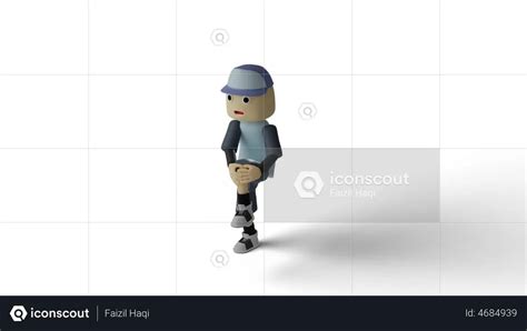 Boy In Walking Pose 3D Illustration download in PNG, OBJ or Blend format