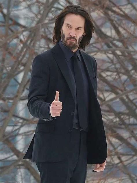 Keanu Reeves John Wick: Chapter 4 Black Suit - New American Jackets