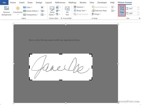 How To Add A Handwritten Signature To A Word Document | groovypost