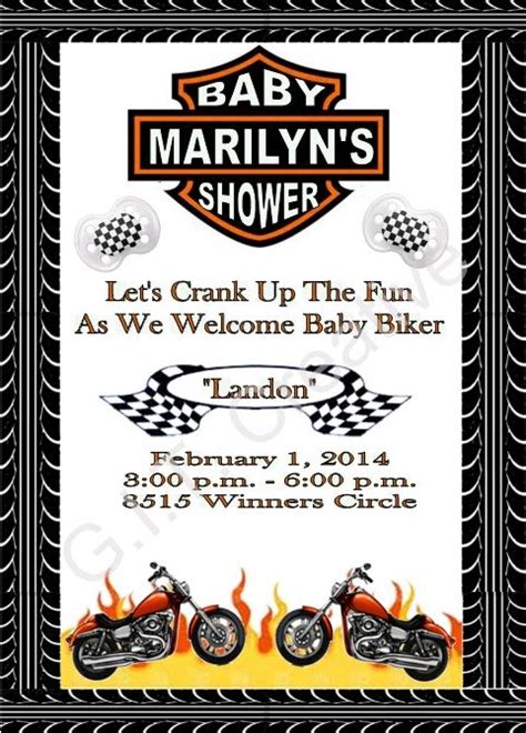 Harley Davidson Baby Shower Invitations - Baby Shower Invitations