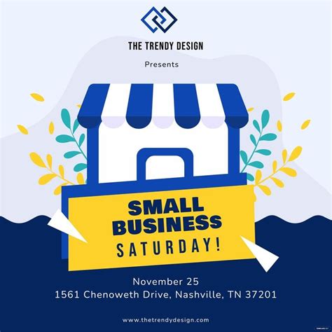 Small Business Saturday Flyer Vector in Illustrator, EPS, JPG, PNG, PSD ...