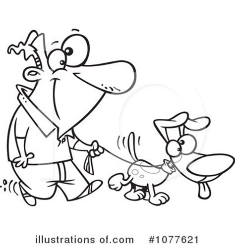 Dog Walker Clipart #443562 - Illustration by toonaday