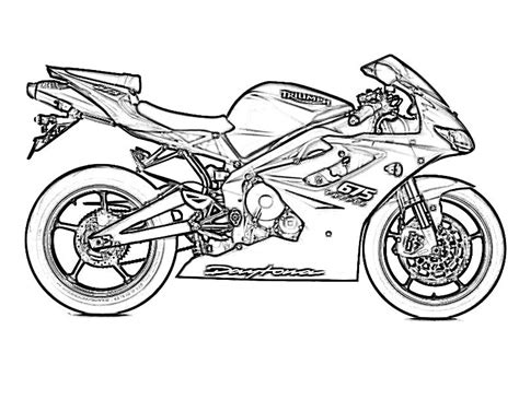 Printable Motorcycle Coloring Pages for Preschoolers