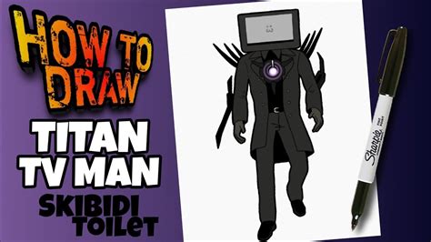 HOW TO DRAW TITAN TV MAN FROM SKIBIDI TOILET | EASY | STEP BY STEP ...